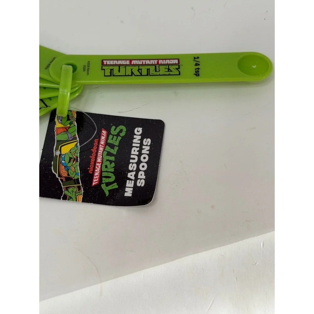 Nickelodeon Teenage Mutant Ninja Turtles Measuring Spoons 5pc Set Green TMNT New